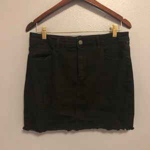 Garage Black Denim Mini Skirt